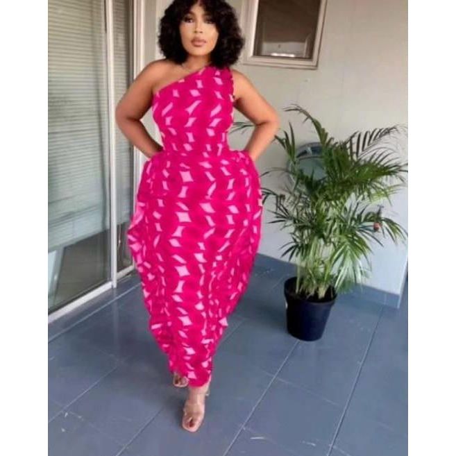 One Arm Printed Dress