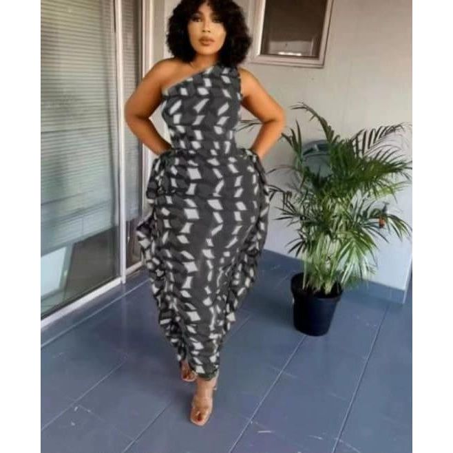 One Arm Printed Dress