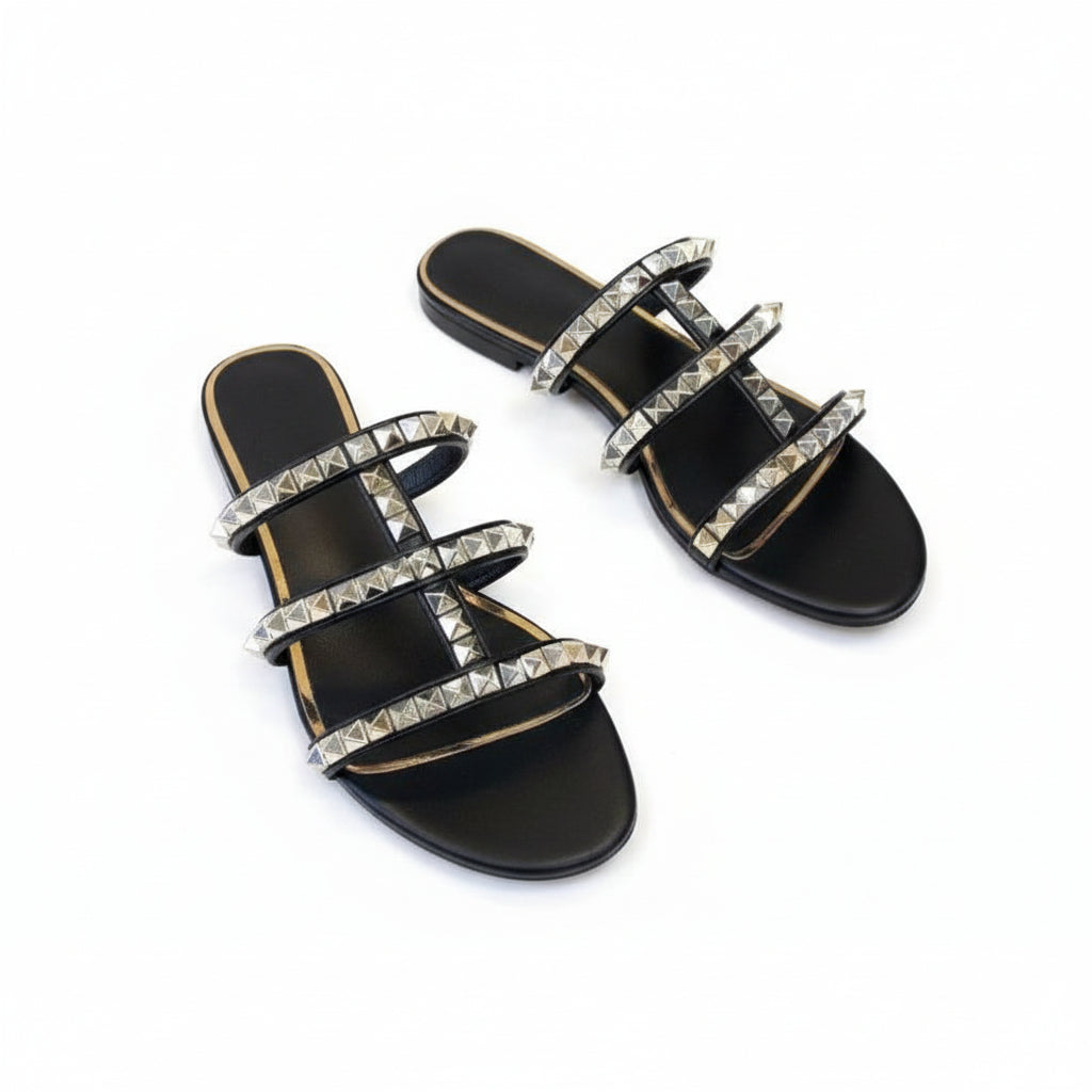 Strap Push-in Flat Sandals
