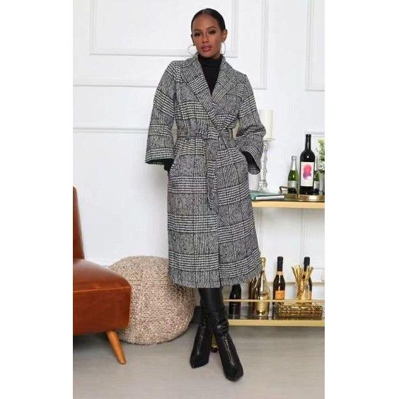 Vintage Geometric Long Coat