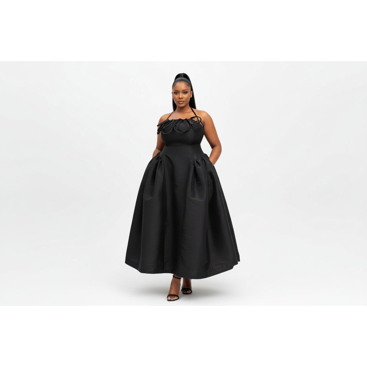 Women's Midi Puffball Dress