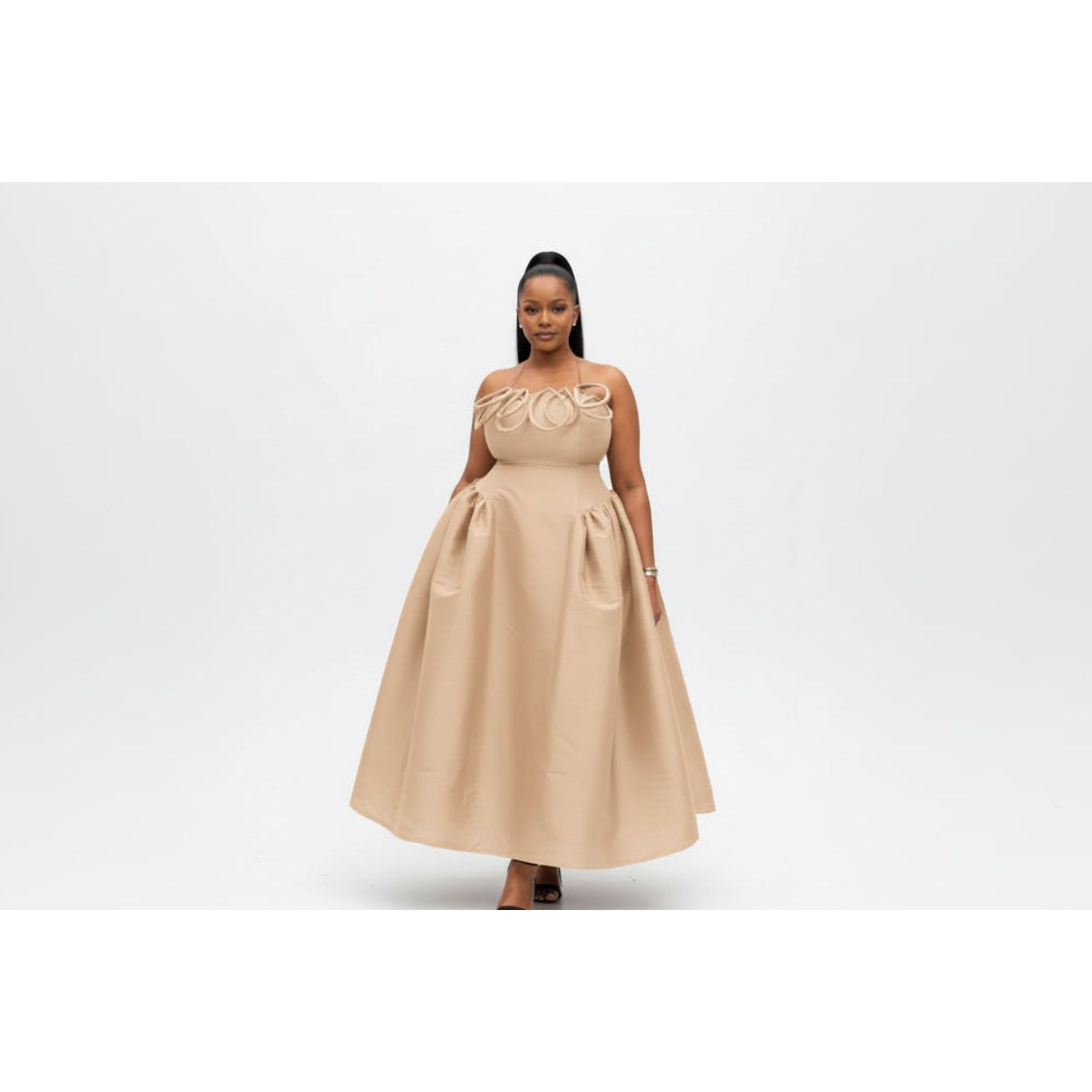 Women's Midi Puffball Dress