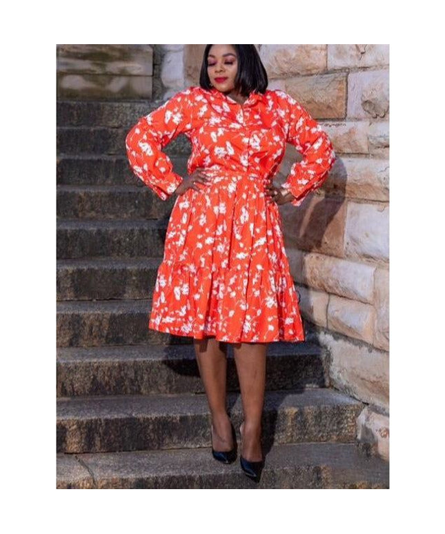 Long Sleeve Floral Two Piece Set