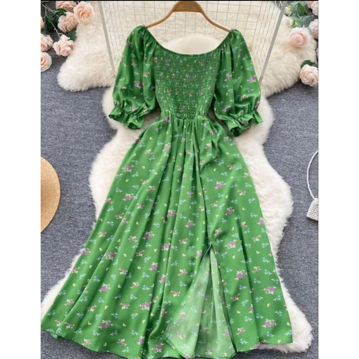 Side Slit Off-Shoulder Dress