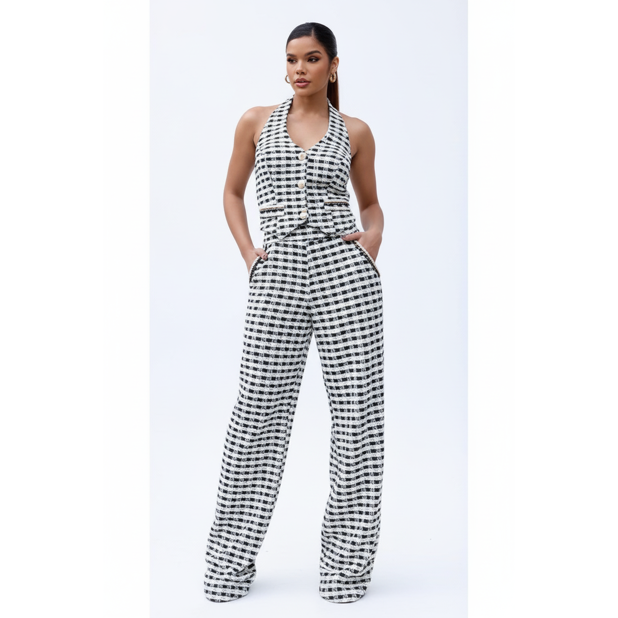 Vintage Halter Top & Pant Set