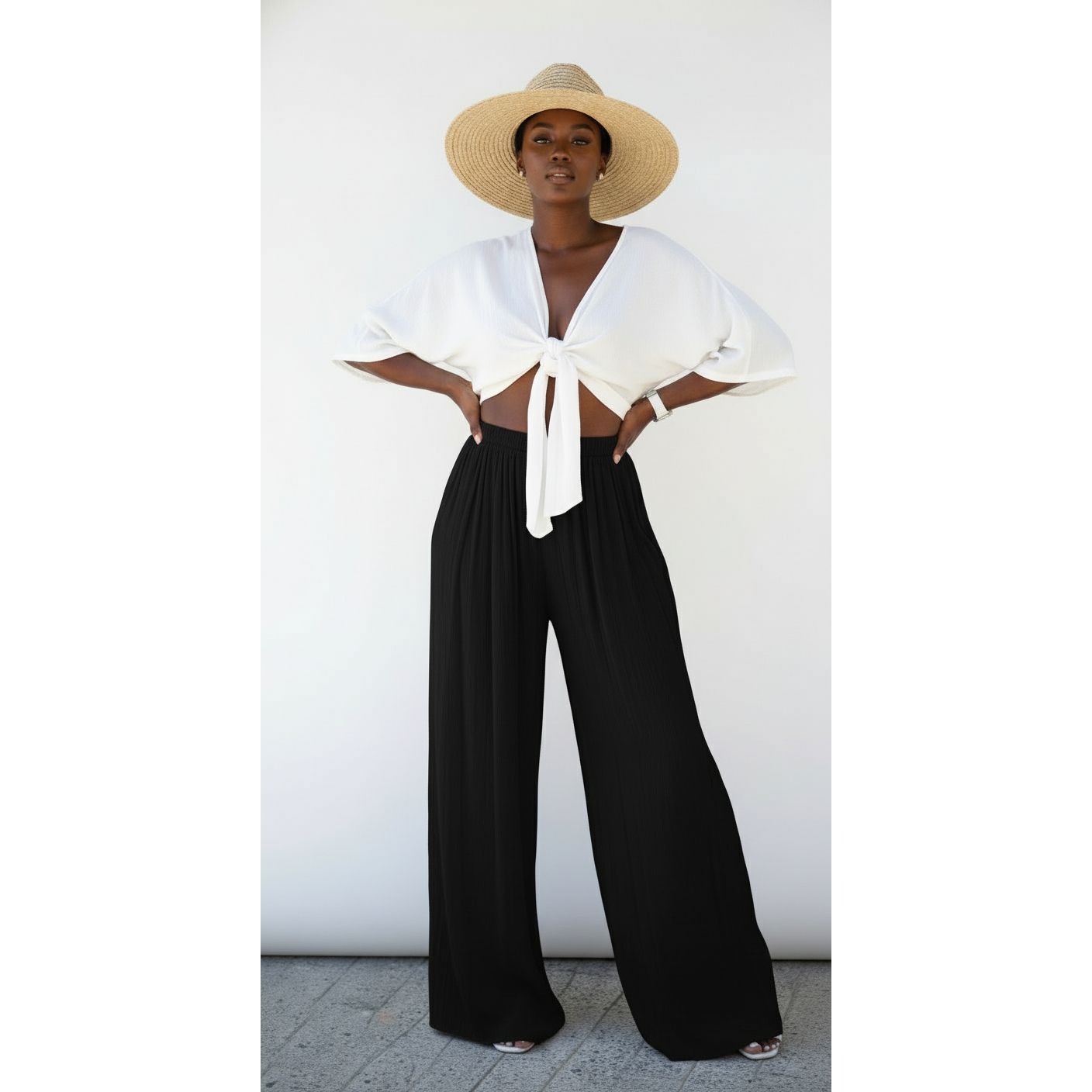 Loose Pleated High Waisted Pant