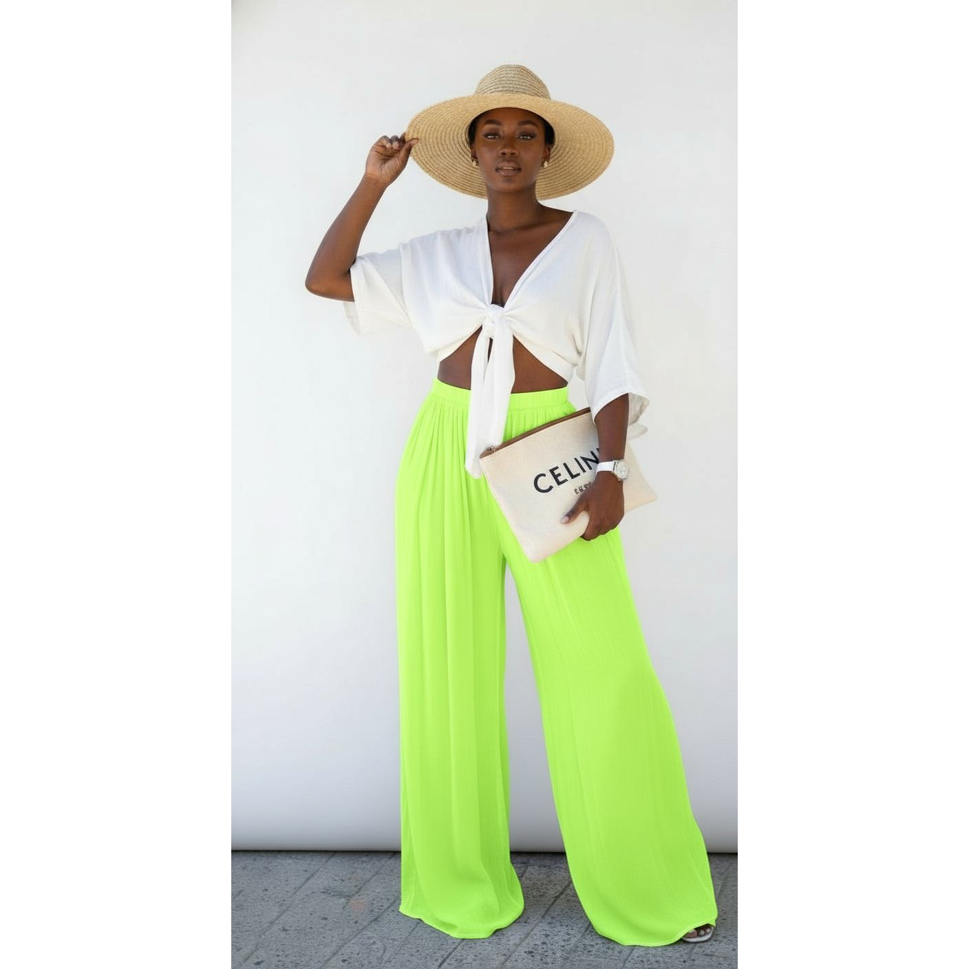 Loose Pleated High Waisted Pant