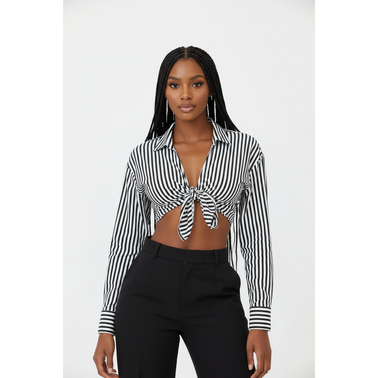 Sexy Striped Long Sleeve Top