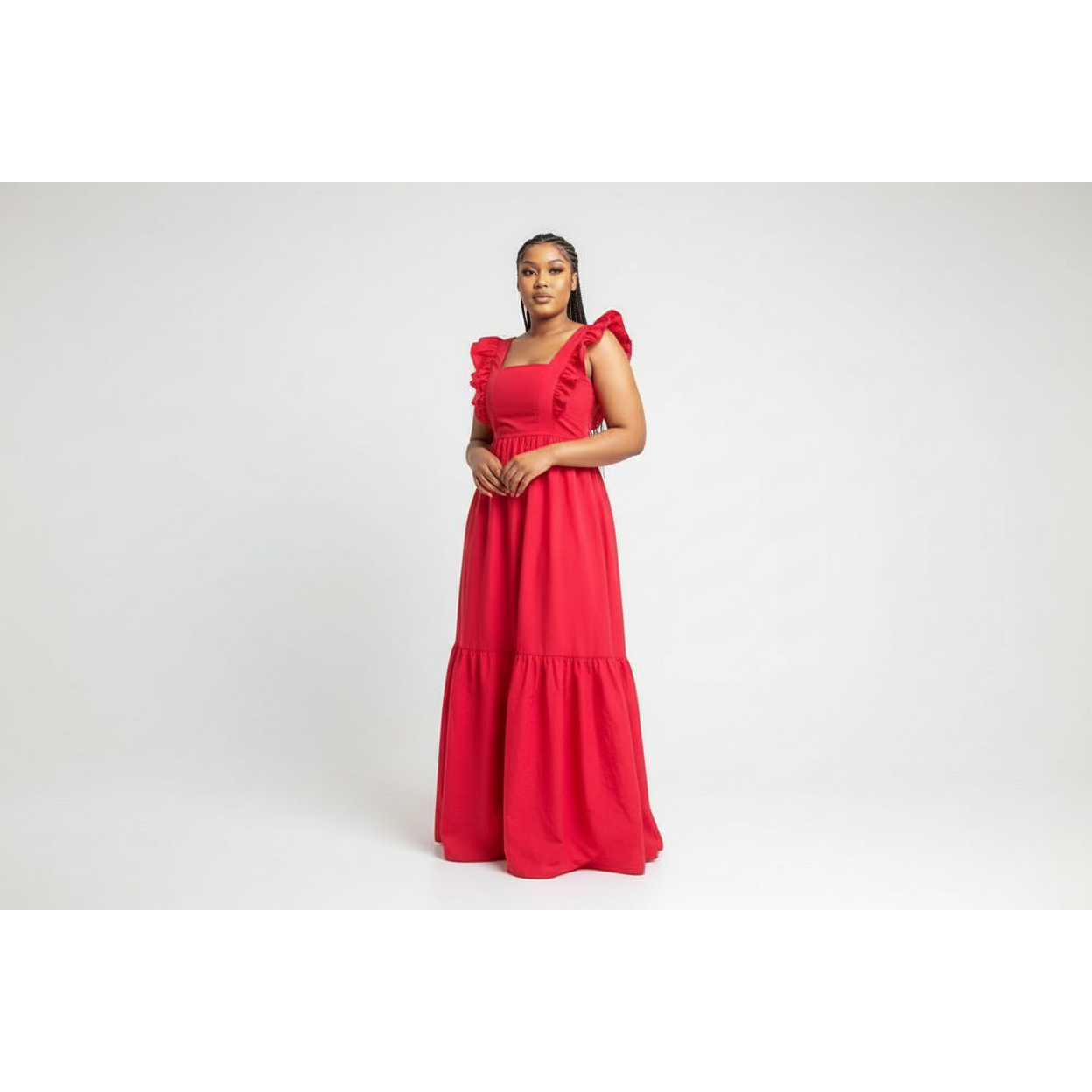 Sleeveless Square Neck Dress