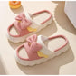 Thick-soled Cute Linen Slippers For Women.