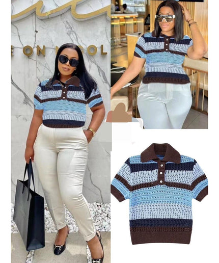 Short Sleeve Knitted Top