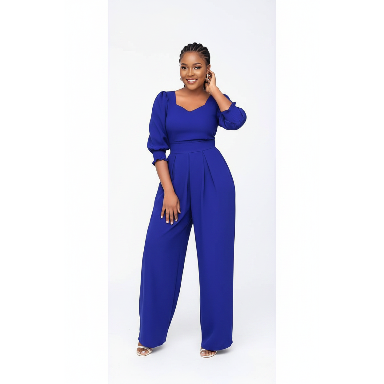Vintage Short Sleeve Jumpsuit