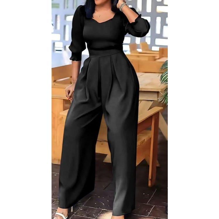 Vintage Short Sleeve Jumpsuit