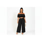 Elastic Top And Wide-Leg Pants Two-Piece Set.