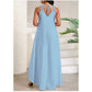 Bow Back Spaghetti Strap Backless Elegant Dress.