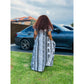 Black and white kaftan with matching head scarf