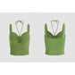 Tie Back Ruched Bust Tank Top