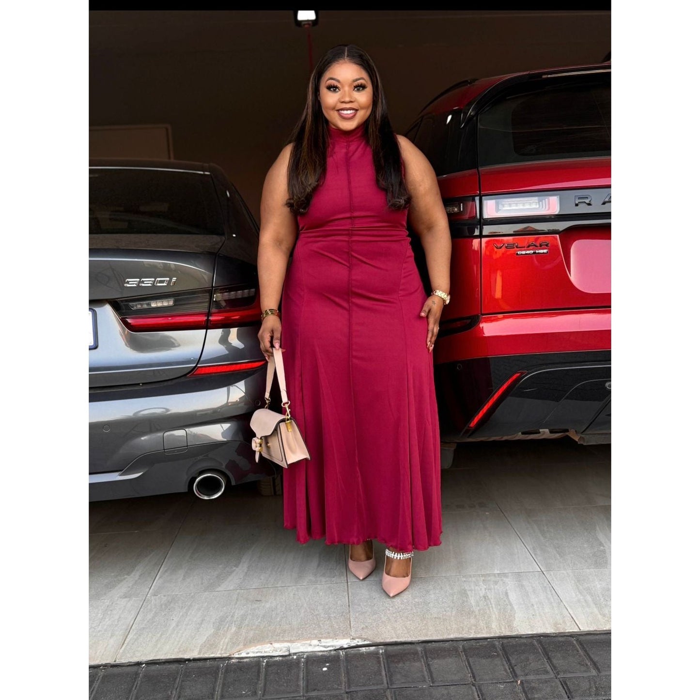 Turtleneck Sleeveless Maxi Dress