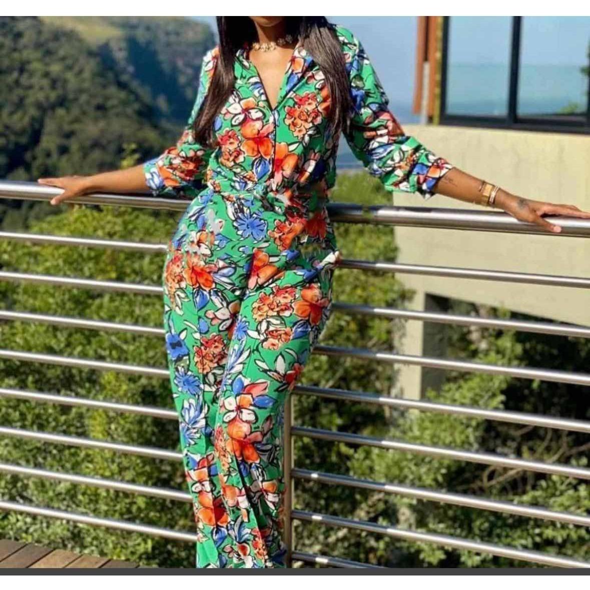 Sexy Floral Two Piece Set
