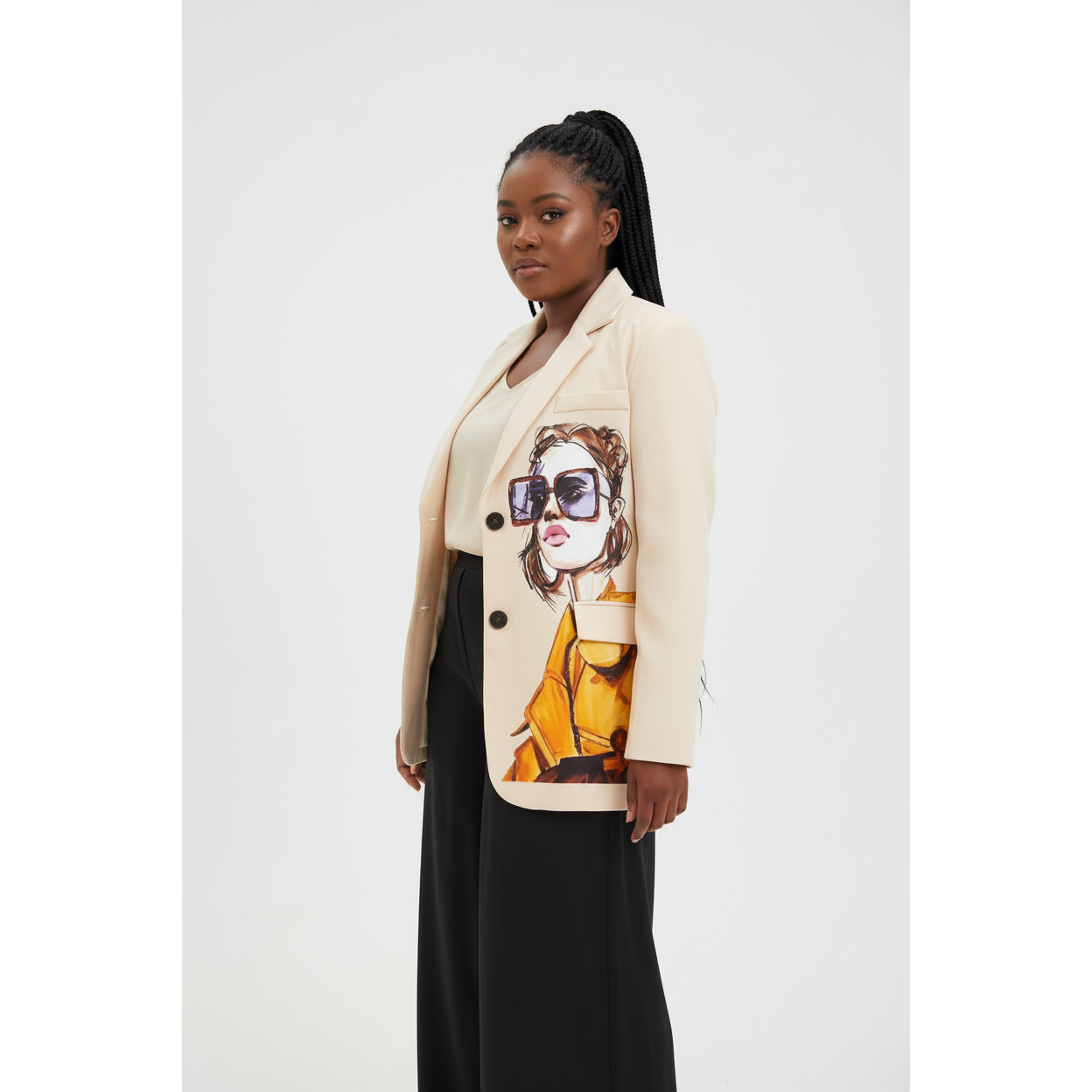 Yellow Sub Character Print Blazer | Yellow Sub Trading – YELLOW SUB TRADING