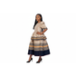 Plus Size African Layered Print Midi Dress