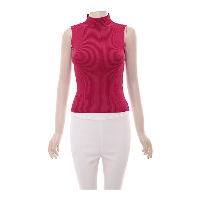 Turtleneck Sleeveless Top
