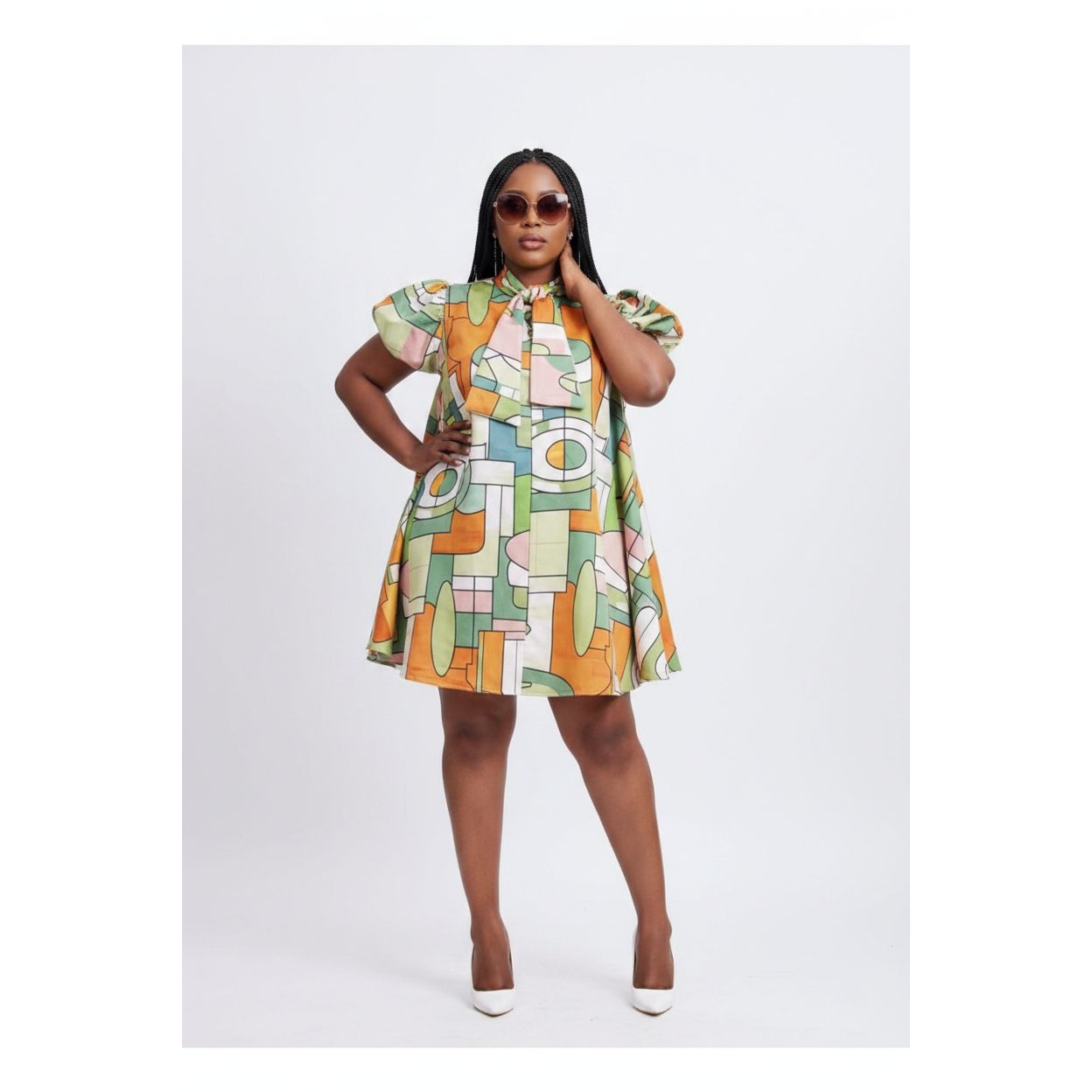 Vintage Short Sleeve Dress