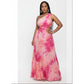 Off Shoulder One Hand Pleated Dress