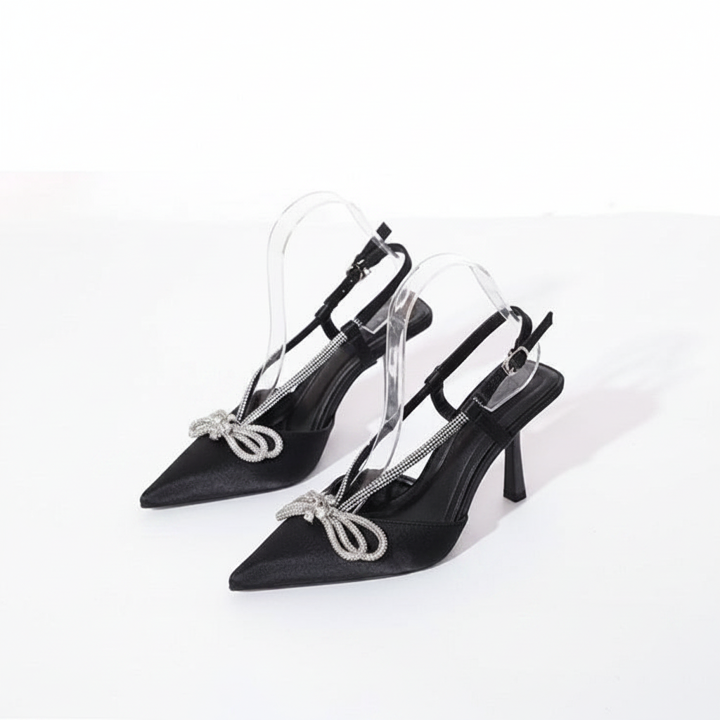 Pointed Toe Bow Knot Heel
