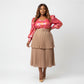 Vintage Pleated Patchwork Skirt