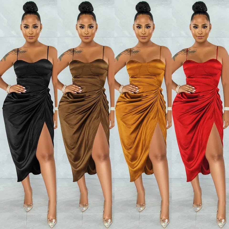 String Garments Satin String Dress – YELLOW SUB TRADING