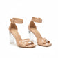 Vintage Ankle Strap Transparent Heels