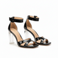 Vintage Ankle Strap Transparent Heels