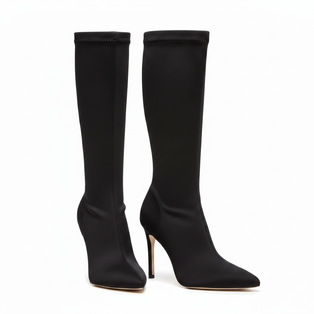 Stretch Mid-Calf Sock Boots