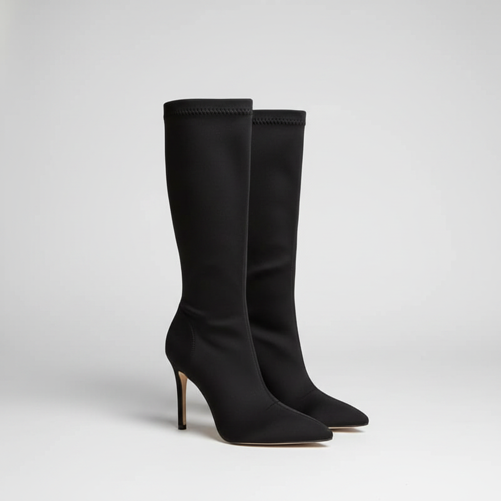 Stretch Mid-Calf Sock Boots