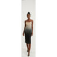 Women's Mesh Tulle Pleat Backless Dress