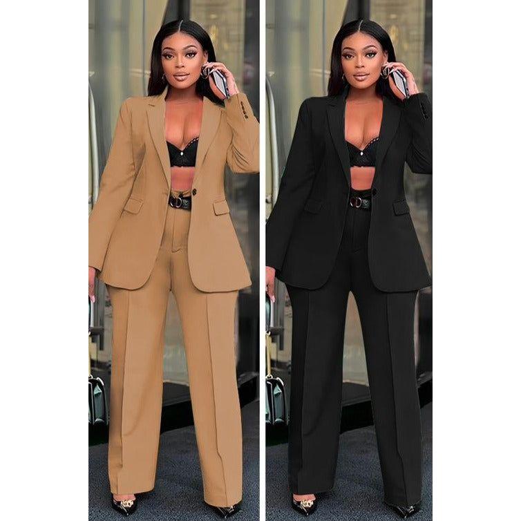 Formal Vintage Solid Color Suit.