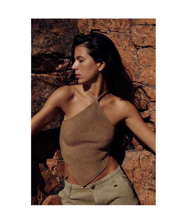 Knitted Sexy Backless Top
