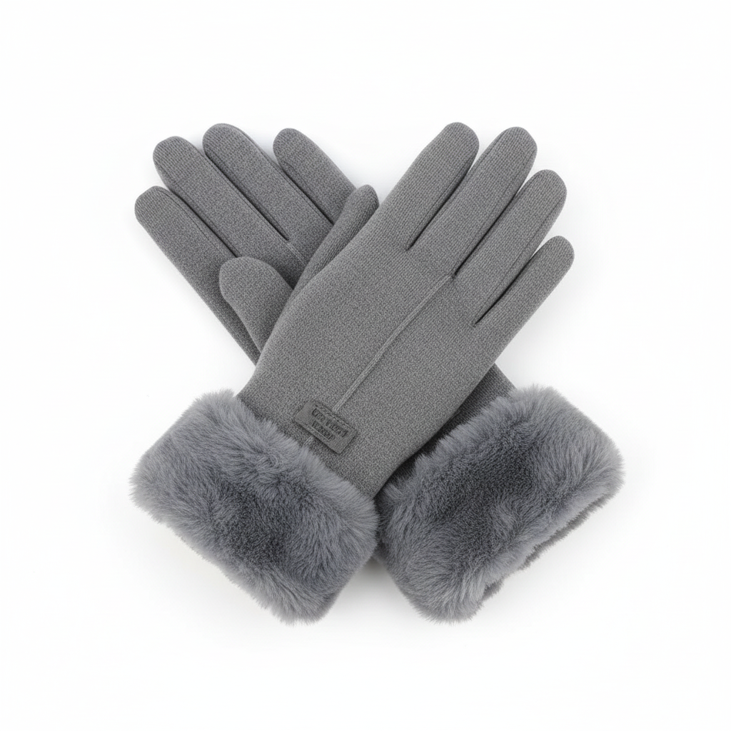 Winter Gloves for Women Featuring faux fur cuffs