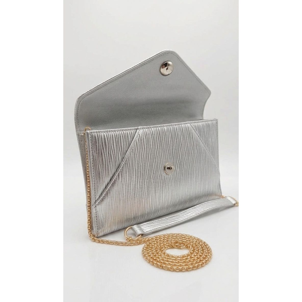 Metallic Crossbody Purse Envelope Chain Mini Evening Handbag