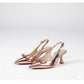 Slingback Stiletto Court Heel With Bow Design Shoe