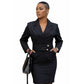 Ladies Formal V Neck Career Long Sleeve Office Dress