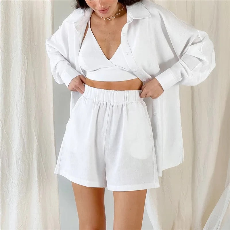 Loose Casual Cotton 3 Piece Sets