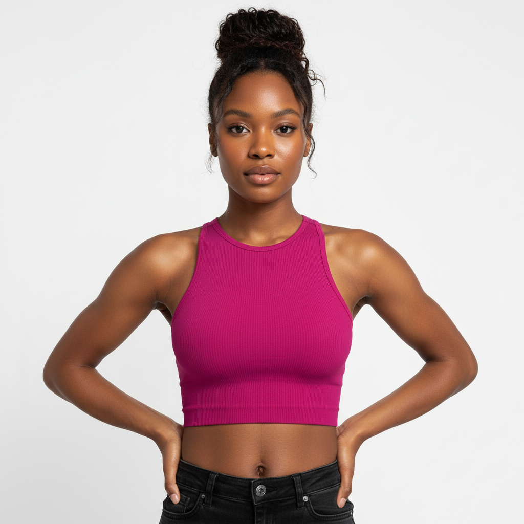 Sleeveless Solid Color Crop Top