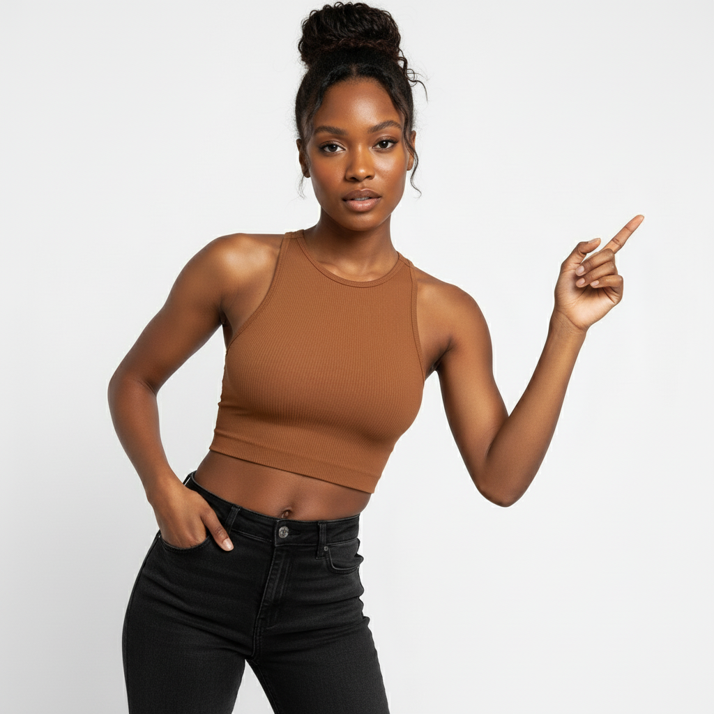 Sleeveless Solid Color Crop Top