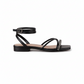 Crystal Strap Square-Toe Sandal.