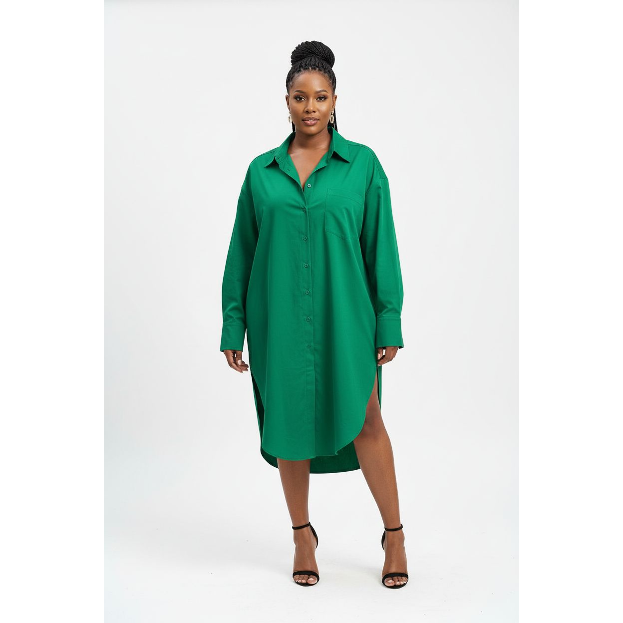 Button Plus Size Shirt