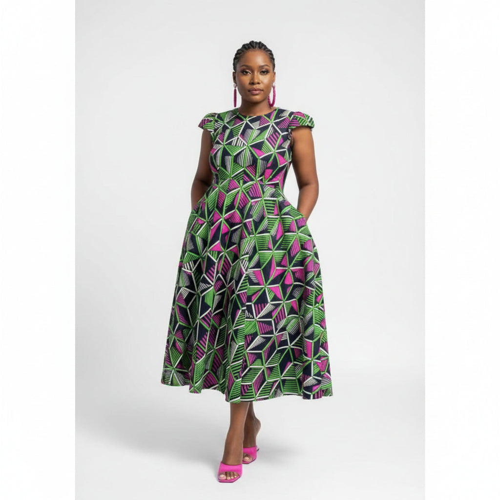 African Print Pocket Ankara Dress