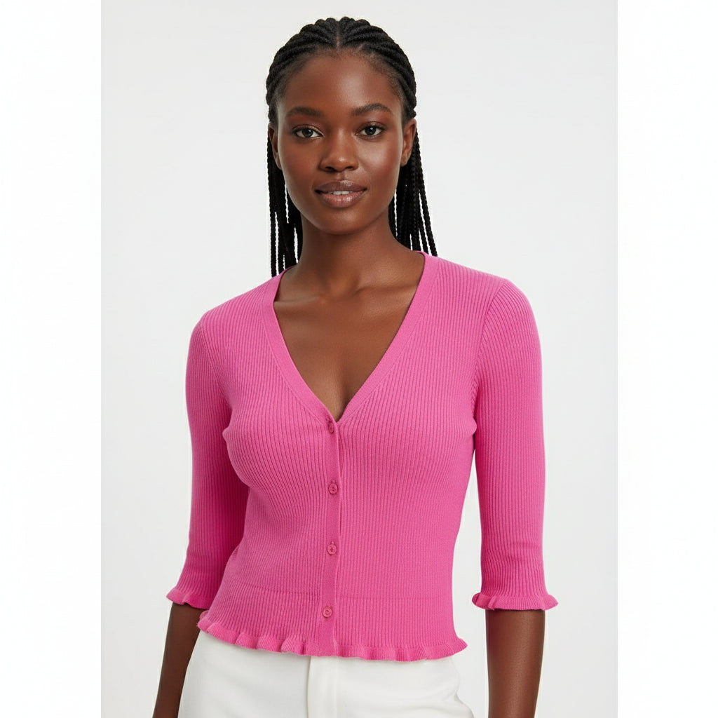 Short Sleeve V-Neck Top