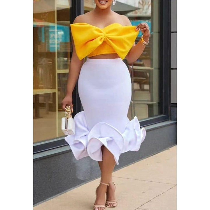 Bow Ruffle Two Piece Set – YELLOW SUB TRADING